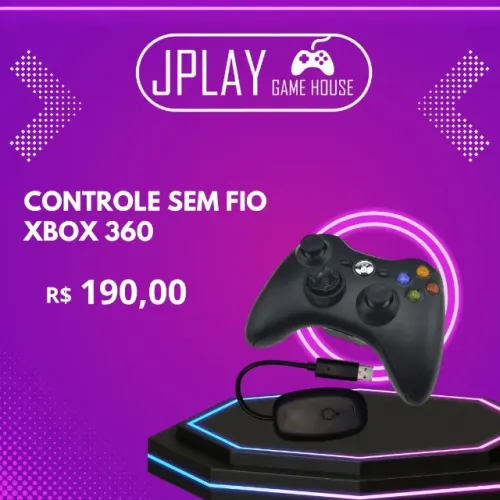 Controle Xbox 360 sem fio primeira linha