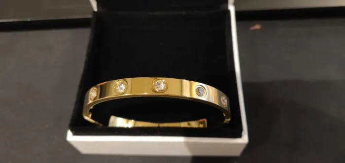 Pulseira Cartier Love (banhada)