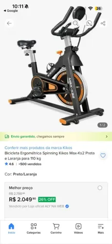 Bicicleta ergometrica spinning kikos max-ks2