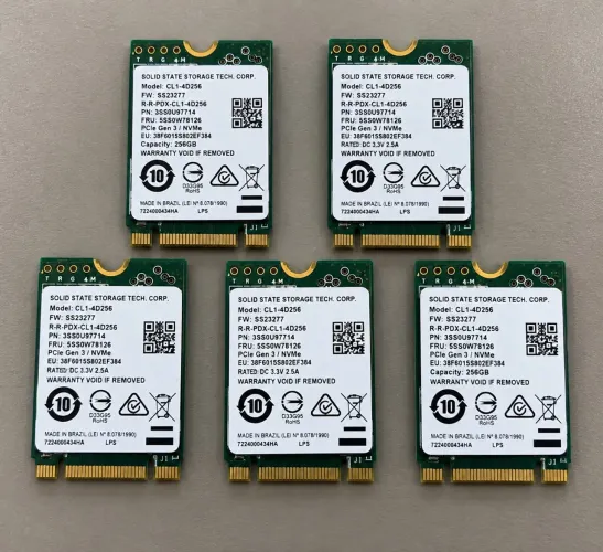 Lote 5x SSD NVME 256GB pc/notebook