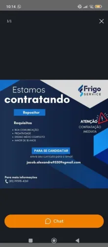 Vaga de emprego em Goiânia 
