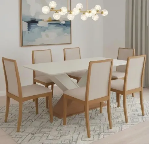 Conjunto de Jantar Valência 6 Lugares