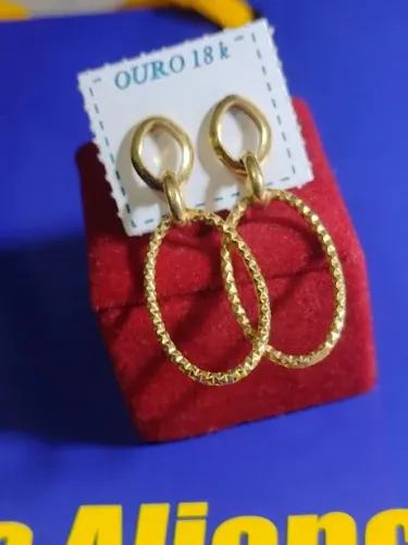 Brincos Argolinhas 13mm Ouro 18 Kilates 1.80 Gramas                                       