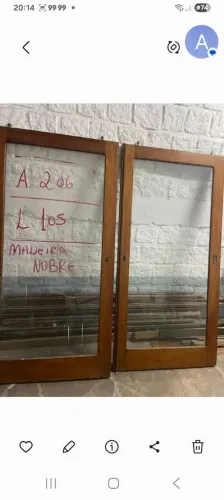 Porta de correr com vidro