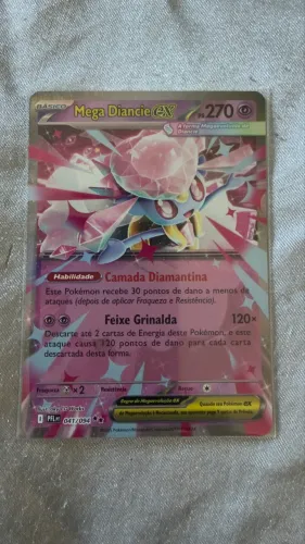 carta pokemon Mega Diancie ex (041/094) fogo fantasmagorico