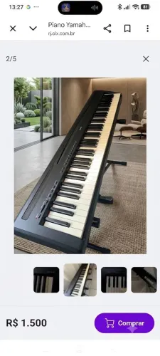 Piano Digital Yamaha P85 Perfeito Estado
