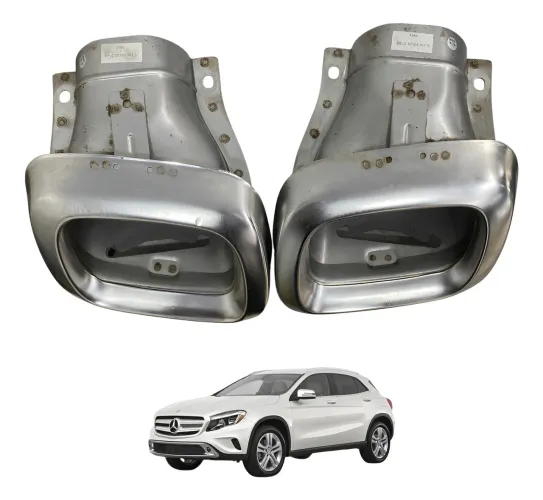 Par Ponteiras Do Escape Mercedes Gla250 2016 2017