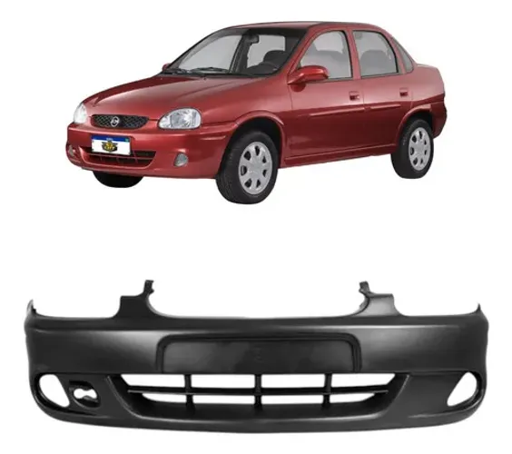 Parachoque Dianteiro Corsa Classic 2000 A 2007 C/furo Milha Preto Liso