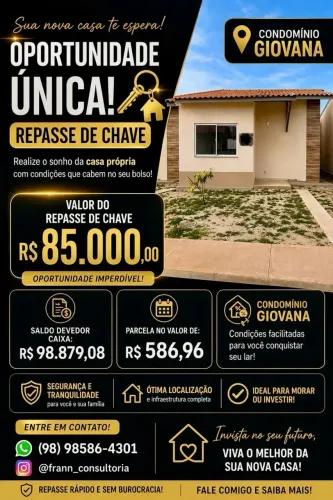 CHAVE COND.GIOVANNA ESTRADA DE RIBAMAR