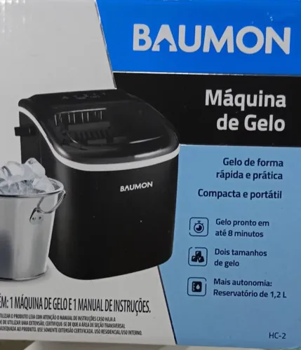 Maquina de gelo Whats no anúncio