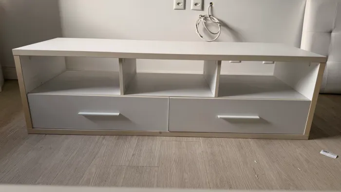 Rack para TV Branco 2 Gavetas - Excelente Estado