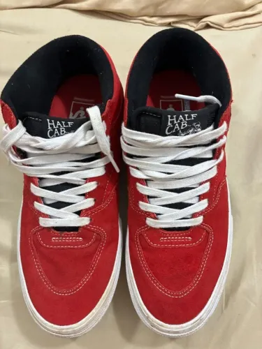 tenis vans original half cab pro vermelho   