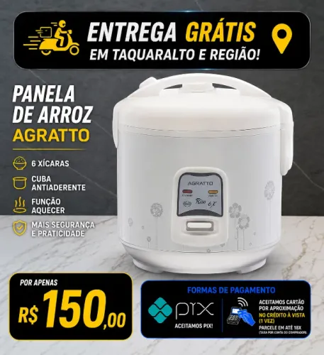 Panela Elétrica De Arroz 6 Xícaras