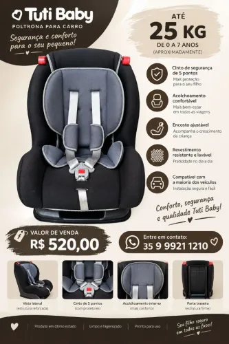 Poltrona/cadeirinha de criança carro