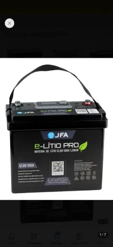 Bateria JFA E-Lítio Pro LiFePO4 12,8V 100Ah (1,28kWh) - Nova / Sem Uso