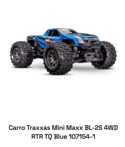 Carro Traxxas Mini Maxx BL-2S 4WD RTR TQ Blue 107154-1