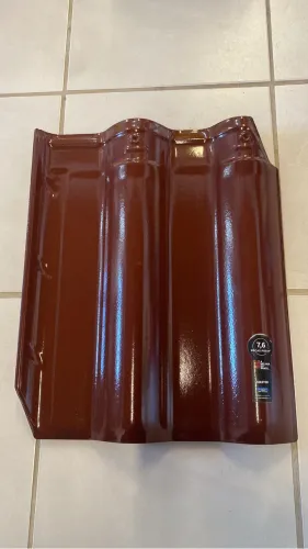 Telha 2 ondas master terracota icetec de cerâmica cor vinho