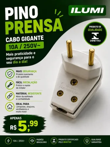 Pino Prensa 10A/250V~ Ilumi