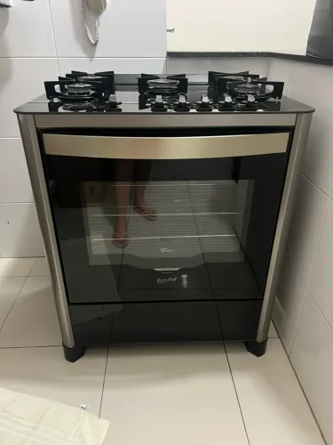 Fogão Fischer Gran Cheff 5 bocas - Mesa de Vidro