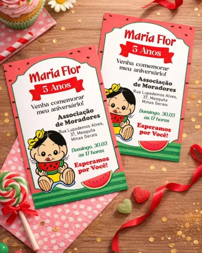 Convite Digital para enviar pelas redes sociais, formato PNG ou PDF