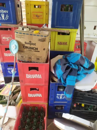 Vendo Caixas de engradados e garrafas de vidro