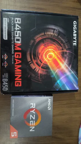 Kit upgrade Ryzen 5 4500 mais placa mãe b450 gigabyte gaming