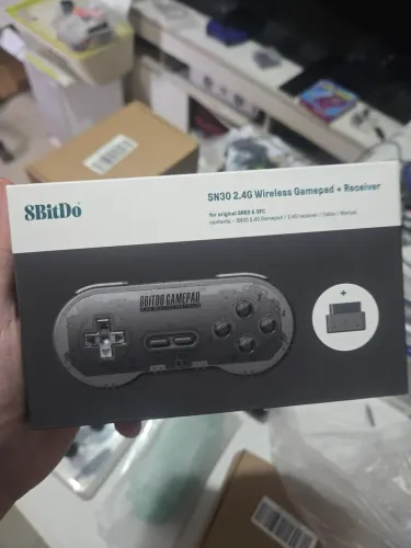 Controle 8bitdo Super Nintendo Preto transparente