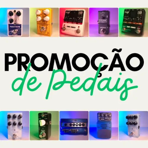 Pedais de Guitarra marcas Line 6, Behringer, Caline, M-vave, Ammoon, Mooer e Nux)