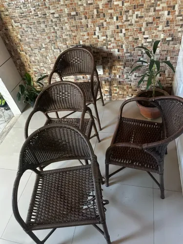 Conjunto 4 cadeiras de ferro para reformar
