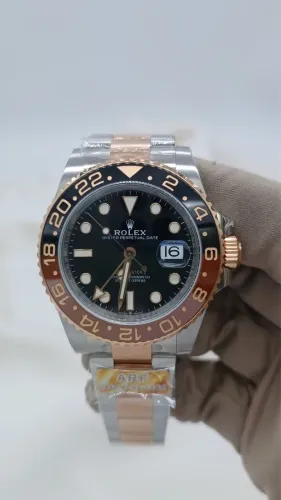Relógio gmt misto rose hutbeear
