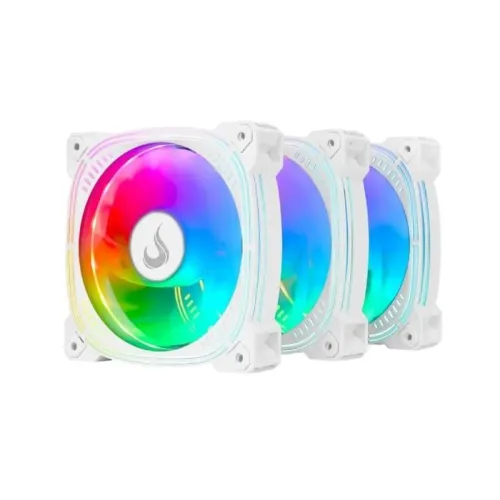 Kit 3 fans brancas rgb Rise Mode NOVO!