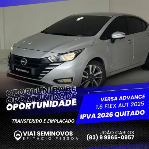 Nissan Versa Advance 1.6 16V Flex AUT 2025