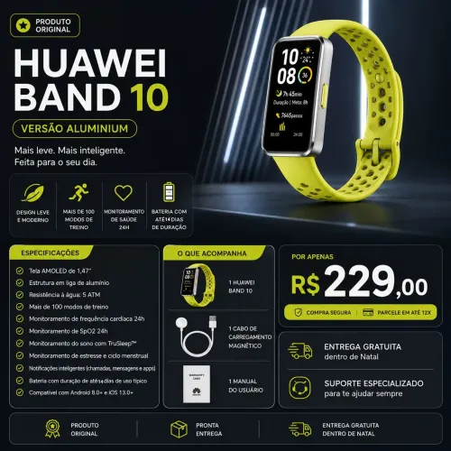 Huawei Band 10 Aluminium Edition Original