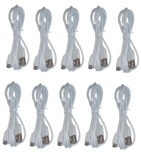 Kit 50 Cabos Usb Entrada V8 Carregamento E Dados Com 1,70m