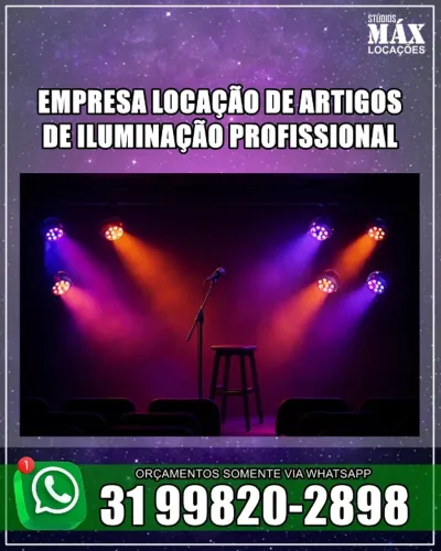 Empresa de locação de artigos de iluminação profissional