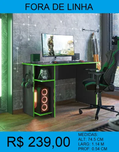 Escrivaninha gamer preço imperdível - compre hoje e receba em até 72h
