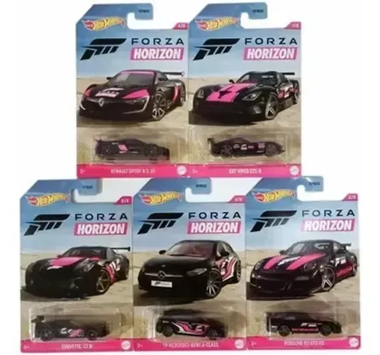 Hot Wheels Forza Horizon GYN22 Completo com 5 Carros Lacrados