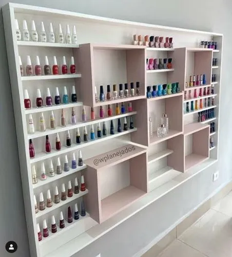 Esmaltero com Nichos - Esmalteria, Manicure, Salão