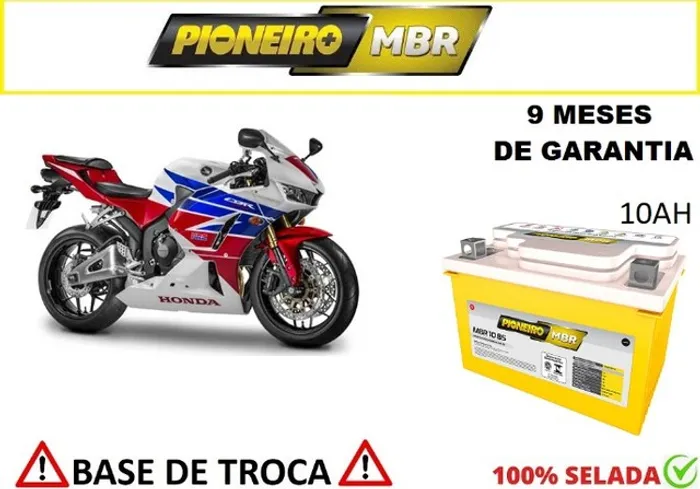 Bateria Automotiva Pioneiro Honda CBR 600 -10Ah