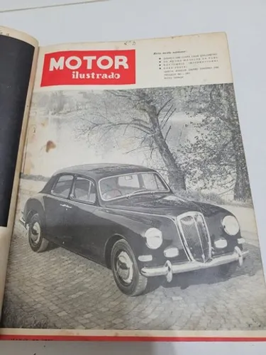 lote com 24 Revistas Importadas Antigas Portugal Motor Ilustrado Automóveis carros 1955/56