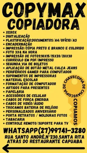 COPIADORA COPYMAX EM SANTA RITA 