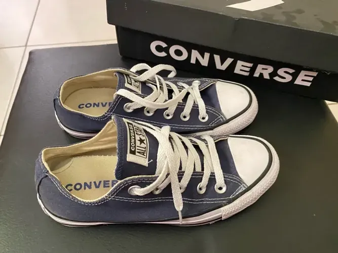 Tênis All Star Chuck Taylor Azul (Tam 34) - Estado de Novo!