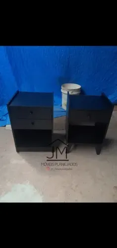 Criado mudo preto mdf