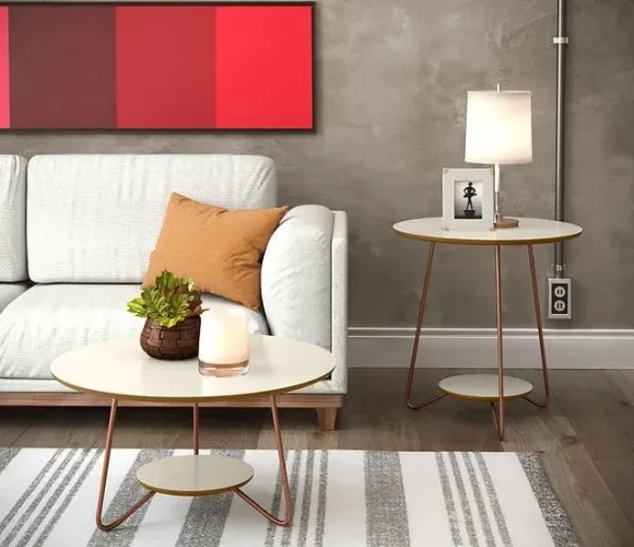 Conjunto Mesa Lateral Liz **novo na caixa**