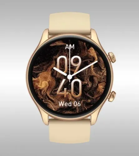 Zeblaze Btalk 3 Plus smartwatch relógio digital dourado promoção!