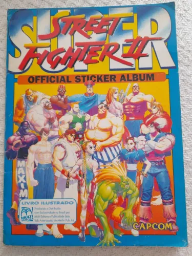 Álbum de figurinhas Street Fighter II - Oficial