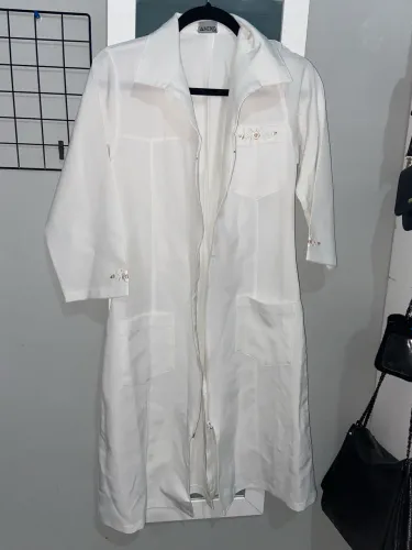 Jaleco branco laboratório consulta casaco médico 