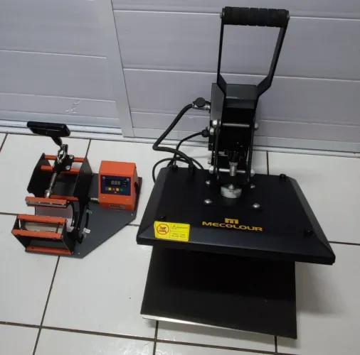 Kit Máquina de Estampar Mecolour + Prensa para Canecas