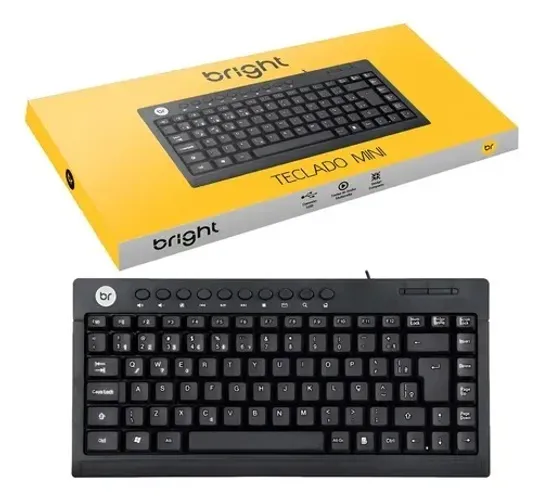 Mini Teclado Multimídia usb brigth