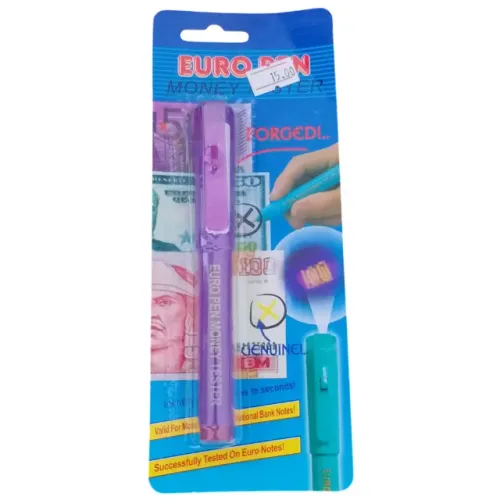 Caneta P/ Identificar Notas Dinheiro Falsas Com Luz Negra Uv - Armarinho Ditudo